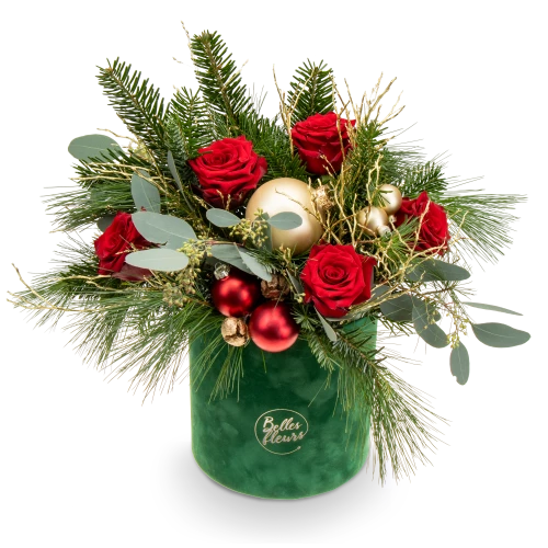 Christmas box with roses